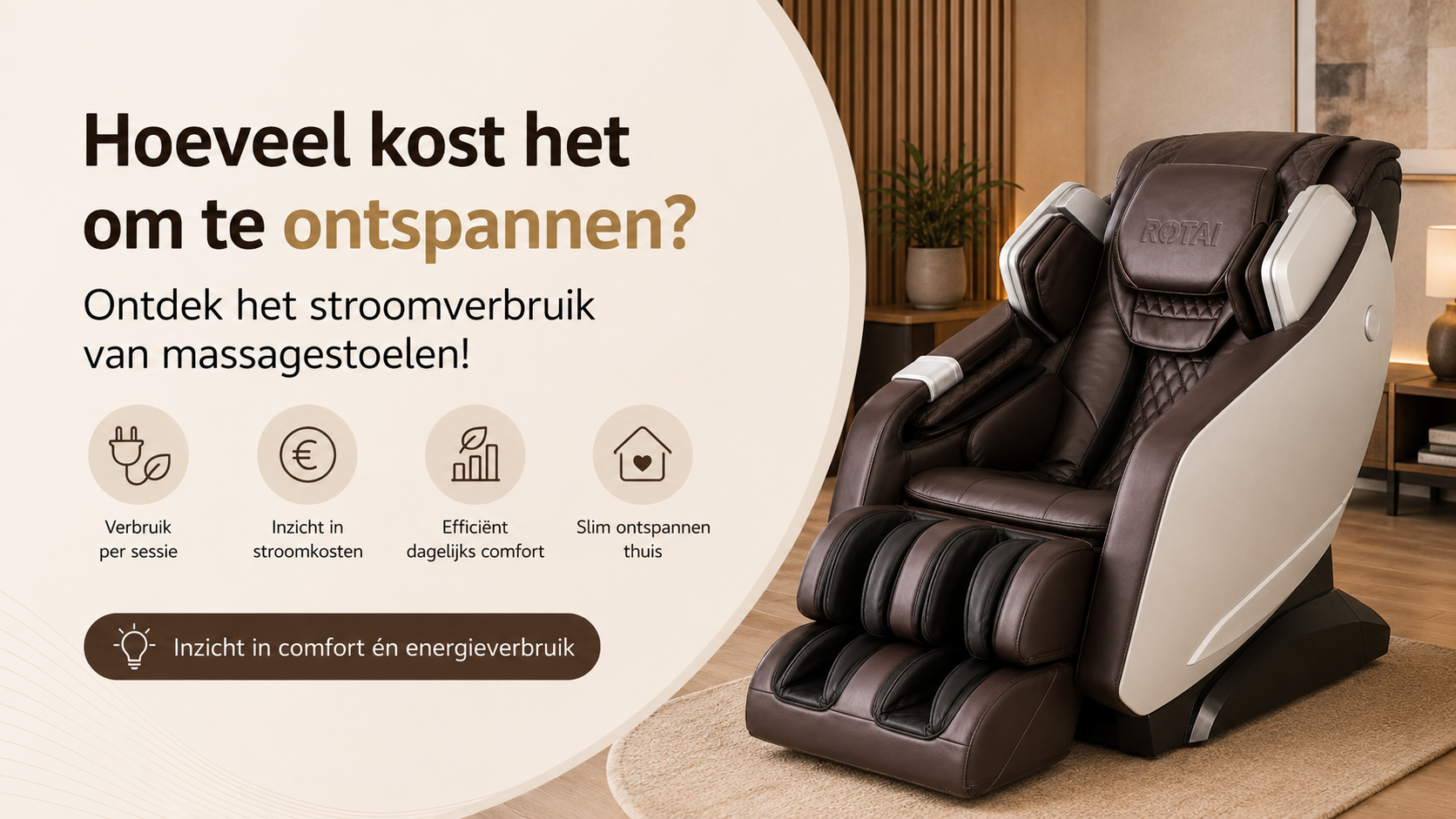 Hoeveel kost het om te ontspannen? Ontdek het stroomverbruik van massagestoelen!