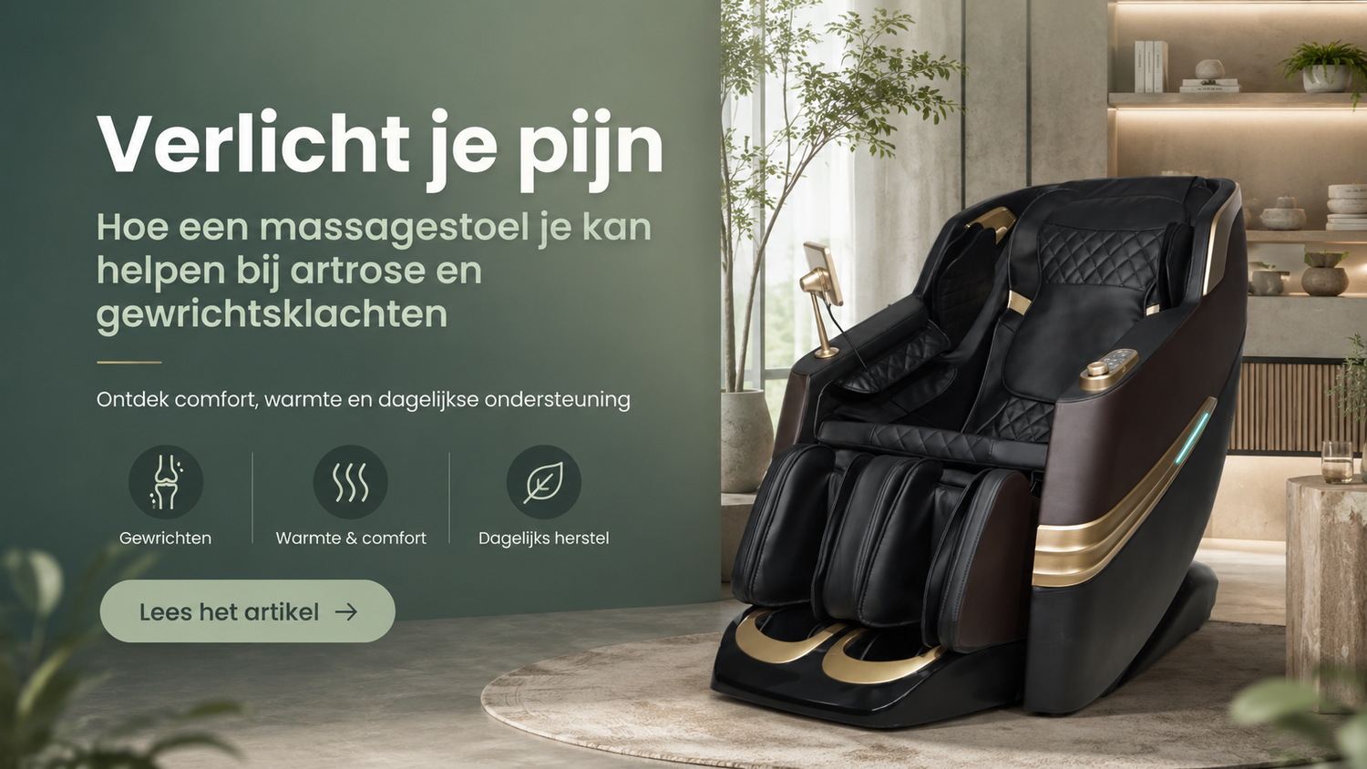 Verlicht je pijn: Hoe een massagestoel je kan helpen bij artrose en gewrichtsklachten