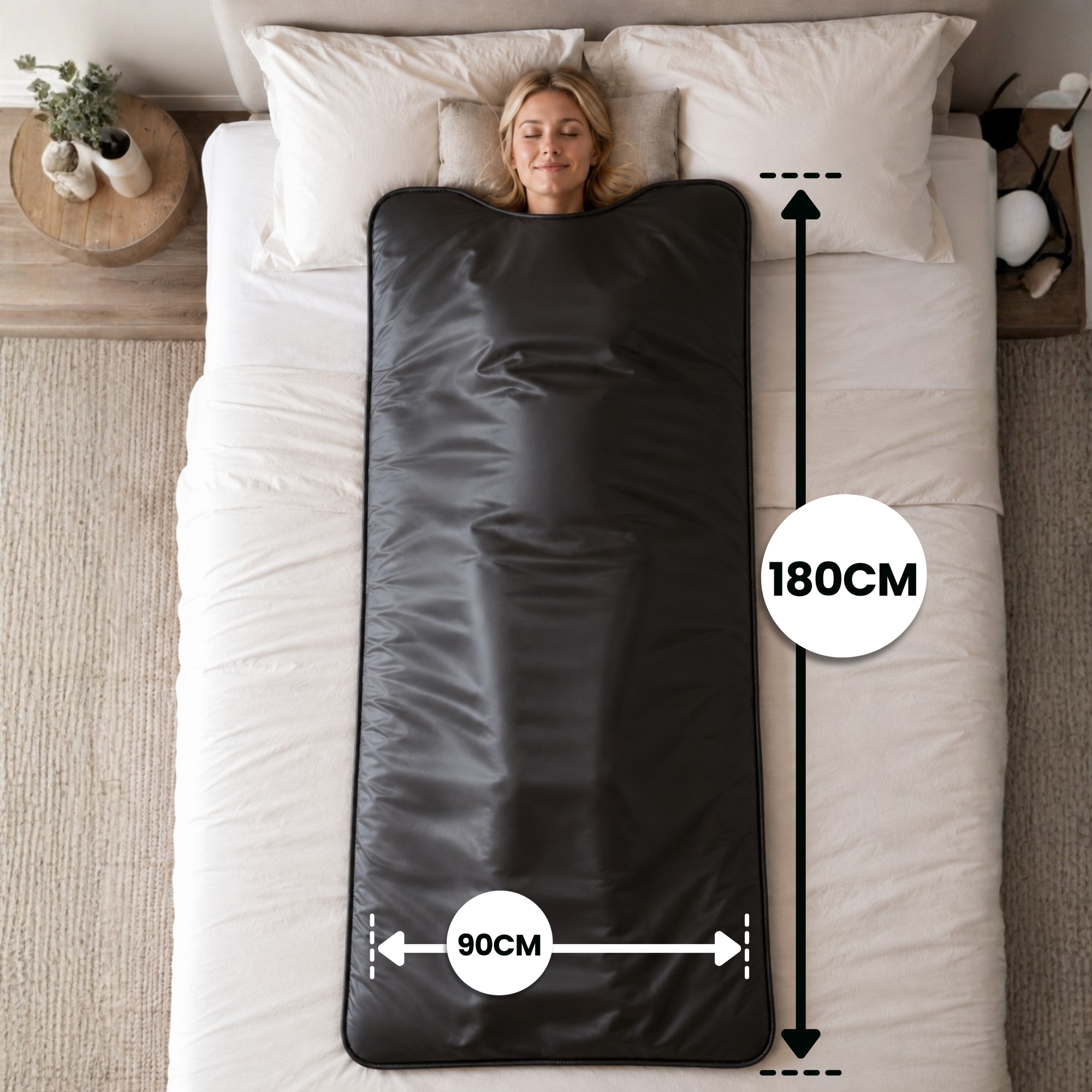 AlienComfort Sauna Deken sluiting en ritssysteem detail pasvorm