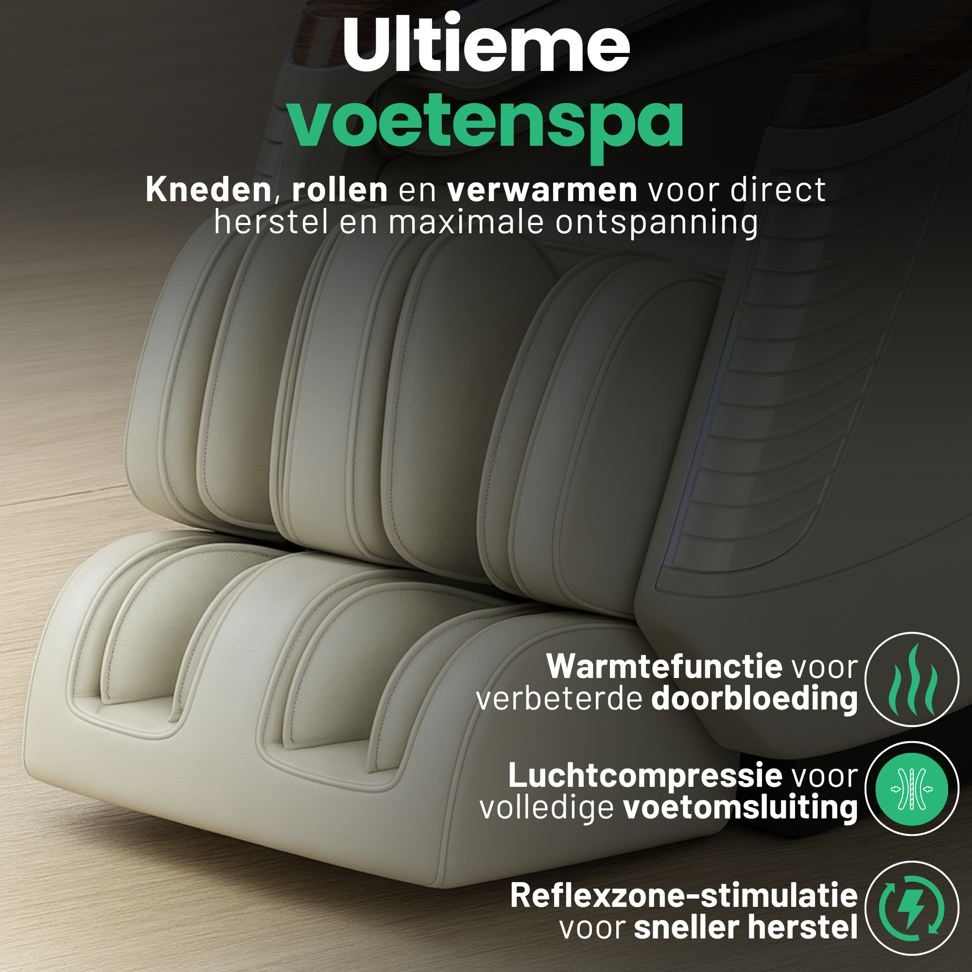 AlienComfort™ Therapeutische Massagestoel ATLAS - Zwart
