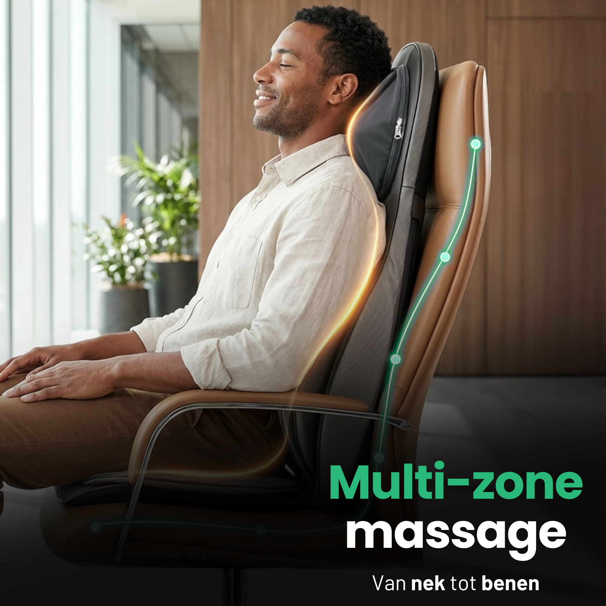 AlienComfort OBERON massagemat shiatsu knopen detail rollers rug