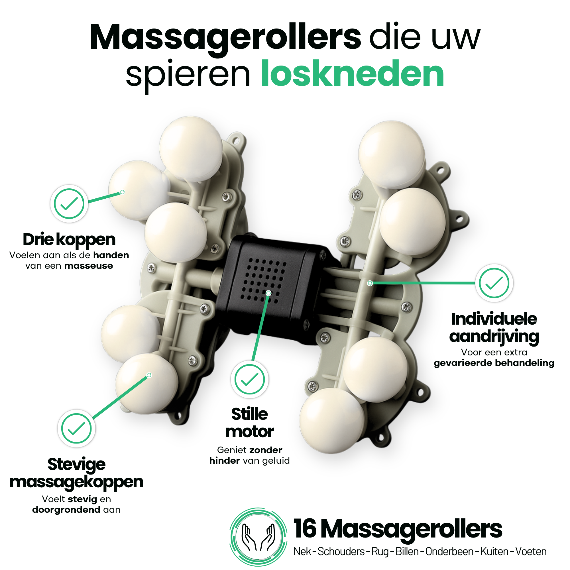 AlienComfort™ Massagestoel LUNA - Grijs