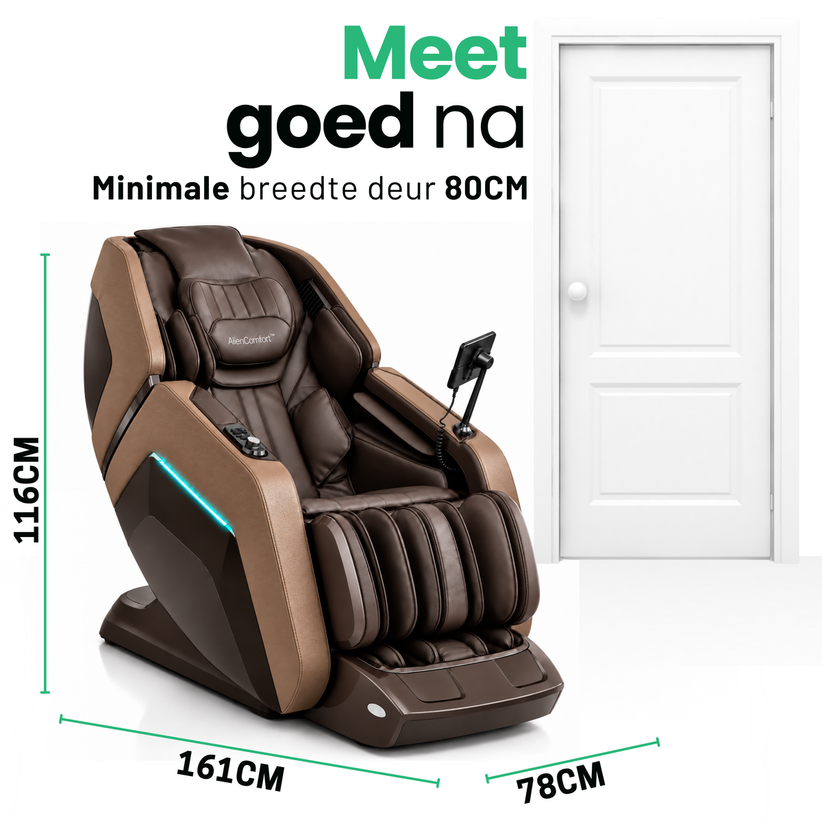 AlienComfort TITAN – 4D+ Massage Chair with SL-Track – Grey
