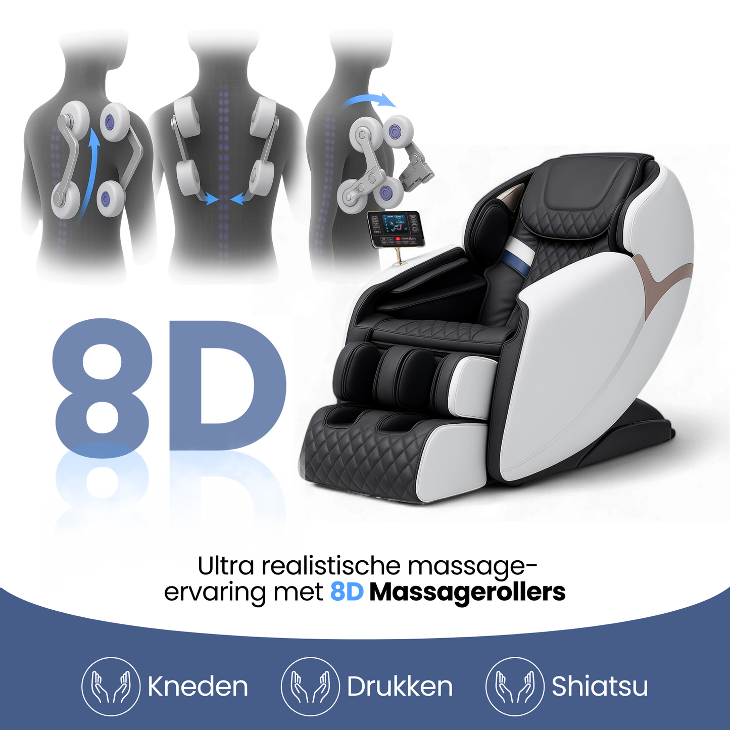 AlienComfort™ Massagestoel PLUTO zwart