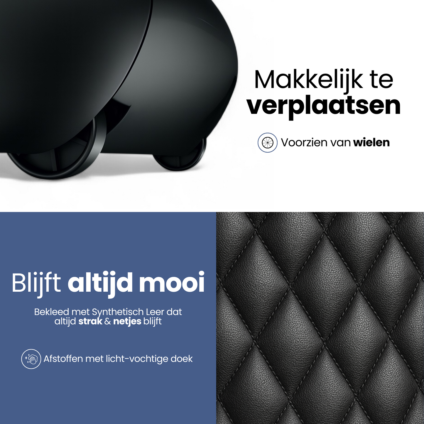AlienComfort™ Massagestoel PLUTO zwart
