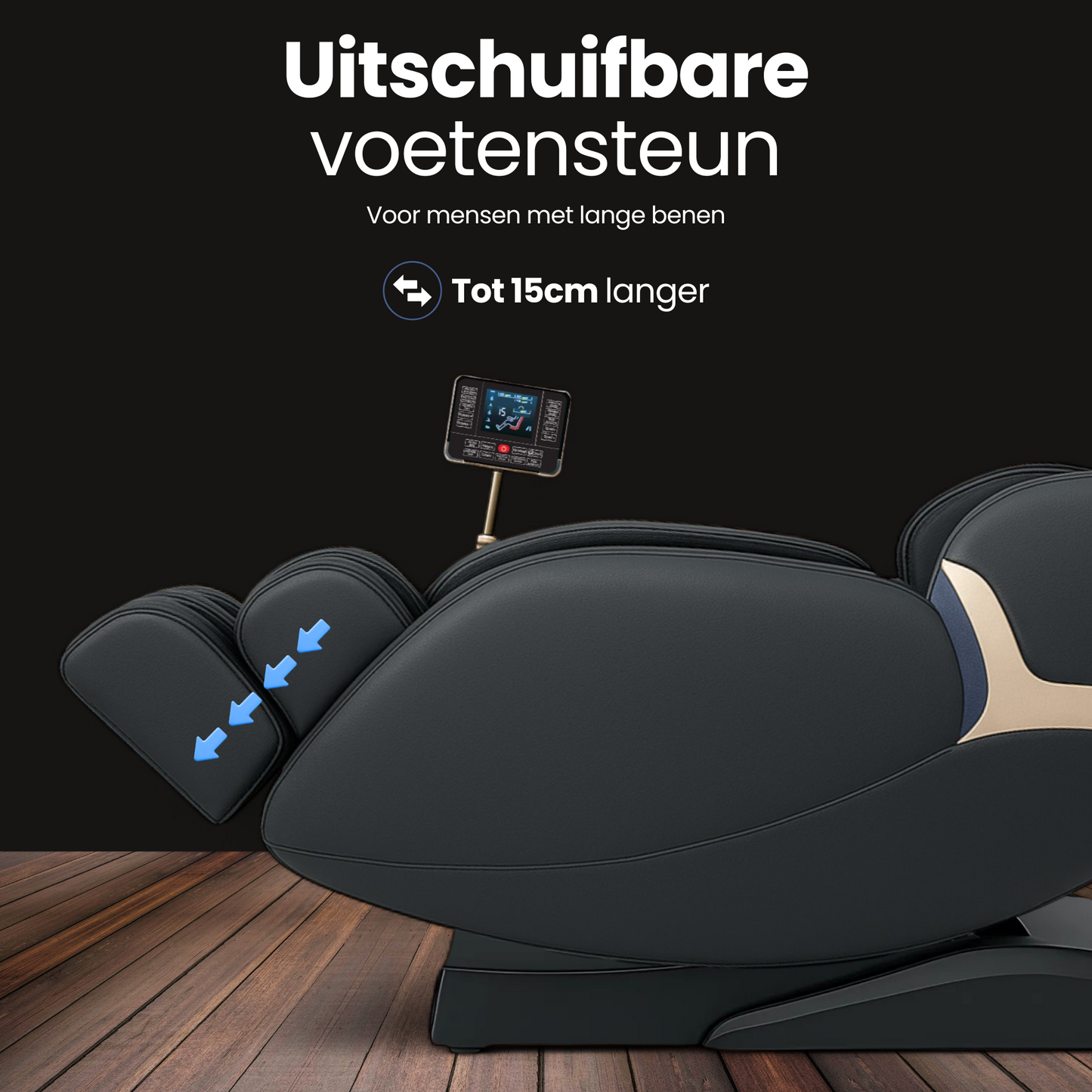 AlienComfort™ Massagestoel PLUTO zwart