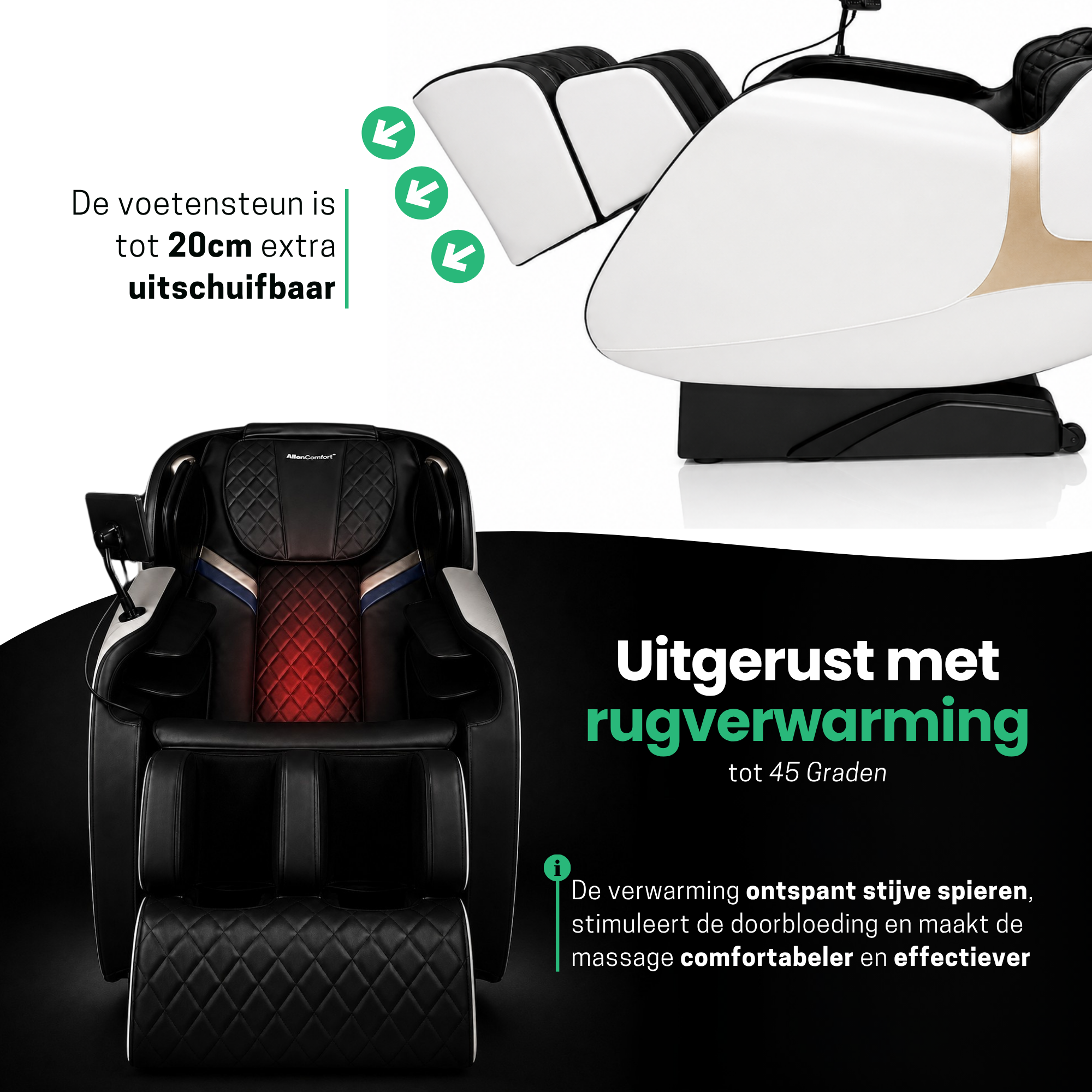 AlienComfort massage chair PLUTO - Black