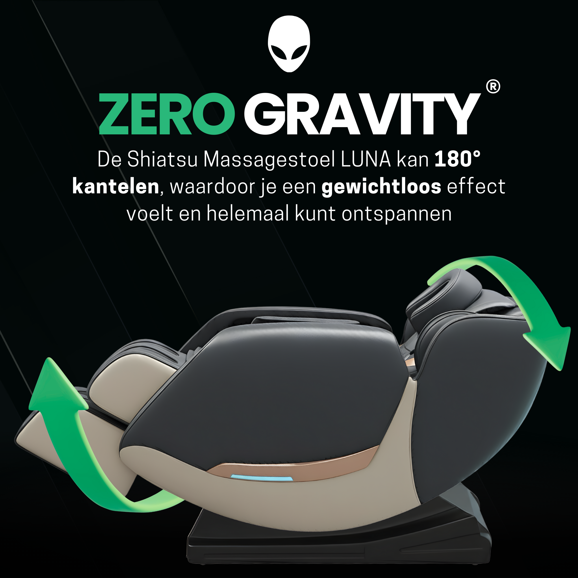 AlienComfort™ Massagestoel LUNA - Grijs