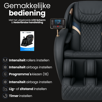 AlienComfort™ Massagestoel PLUTO zwart