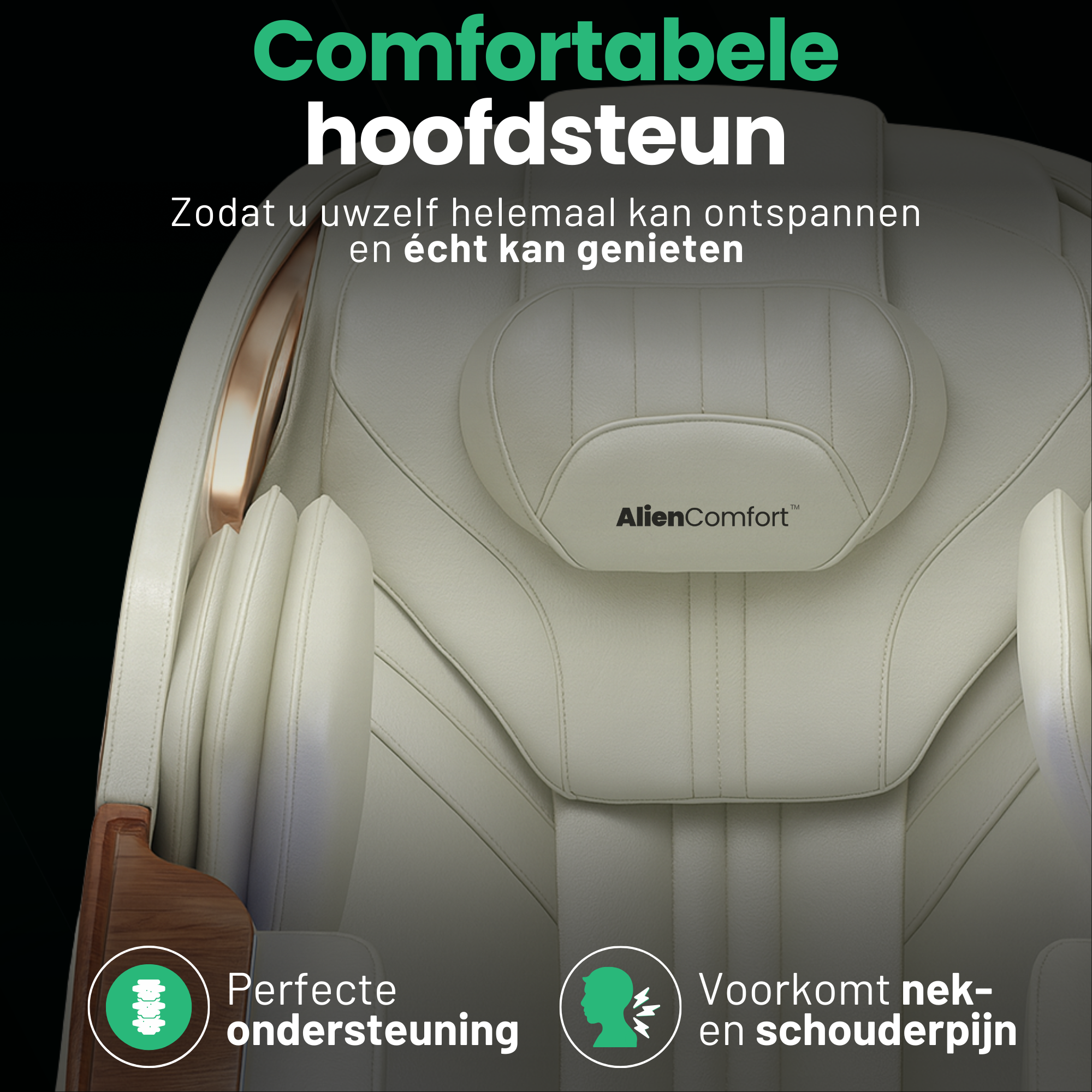 AlienComfort™ Therapeutische Massagestoel ATLAS - Zwart