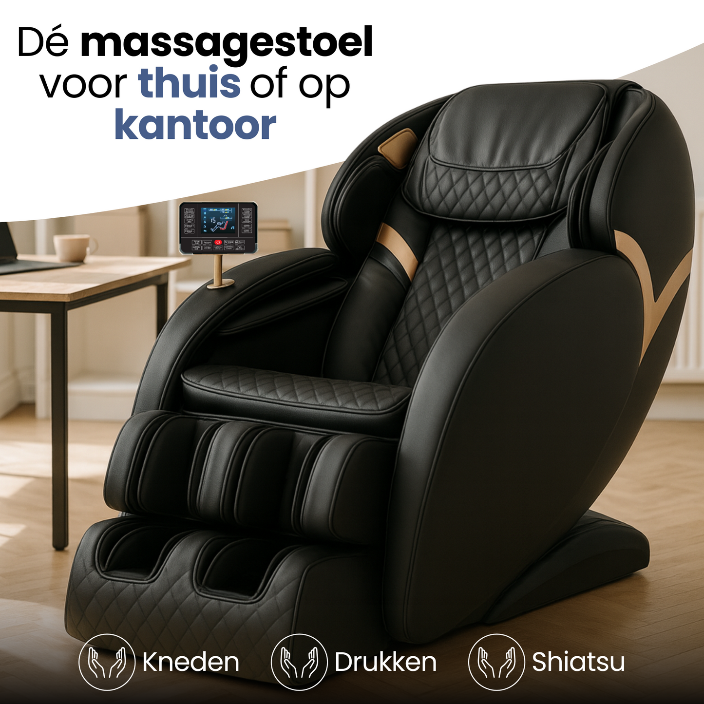 AlienComfort™ Massagestoel PLUTO Wit