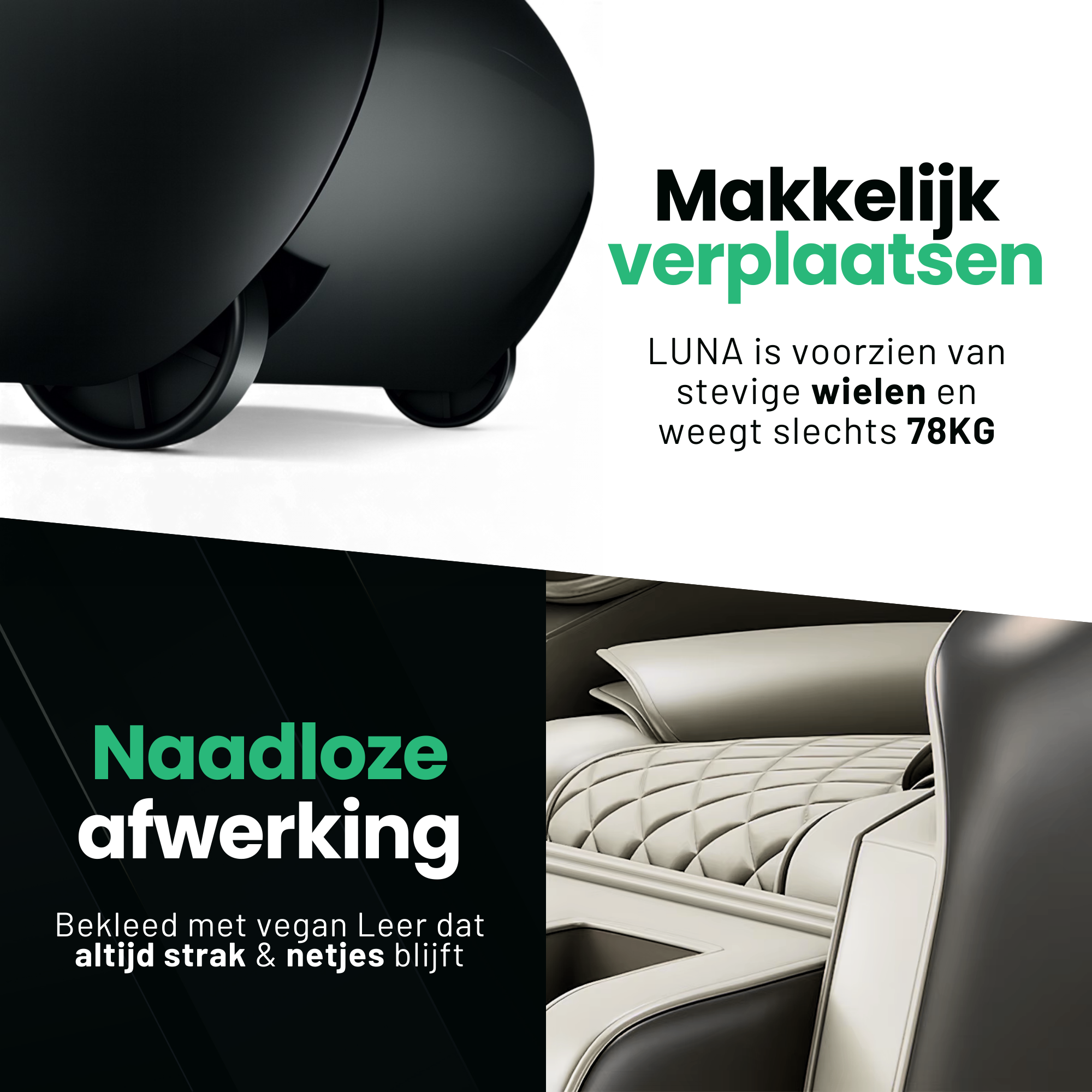 AlienComfort™ Massagestoel LUNA - Grijs