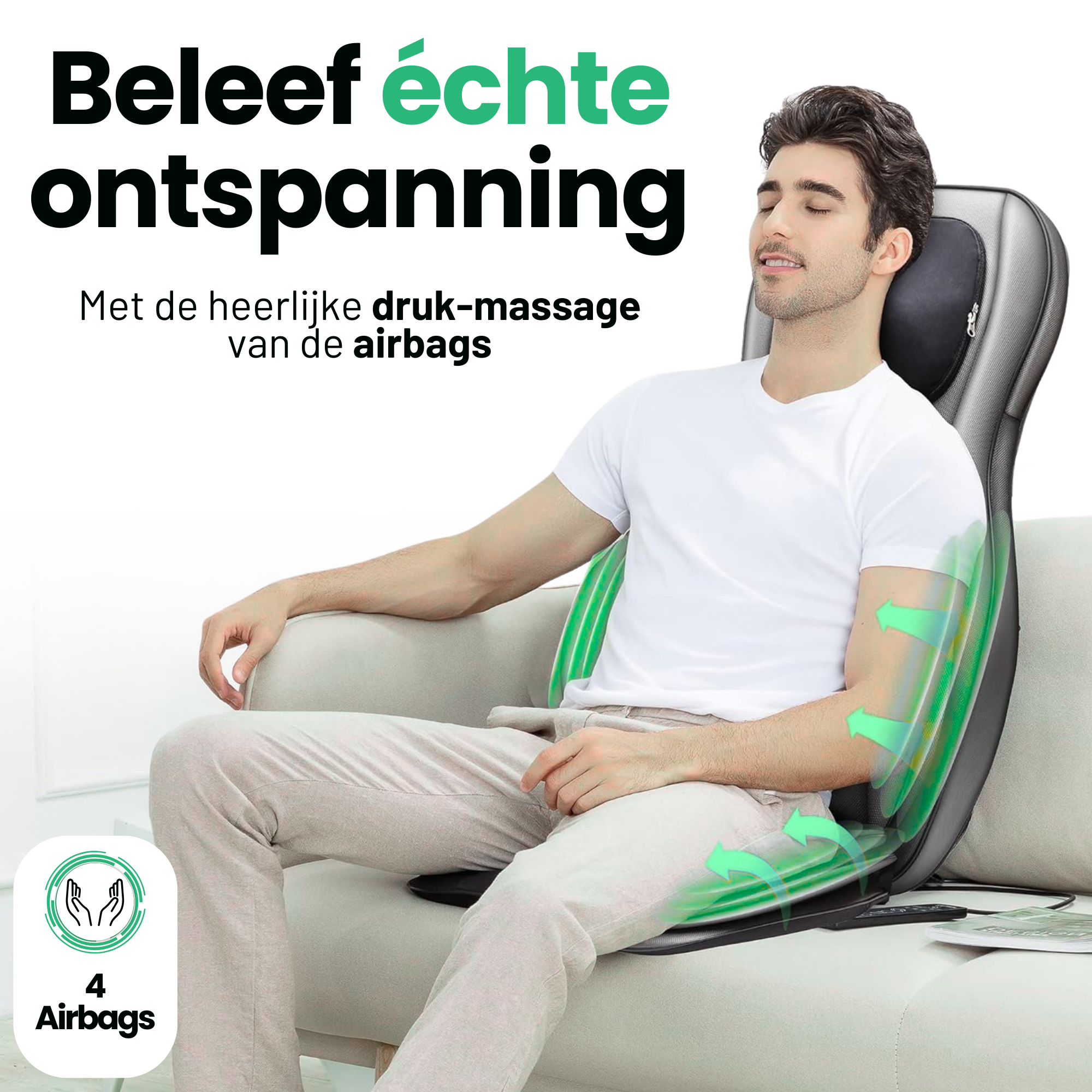 AlienComfort OBERON massagemat lenden en nekzone massagezones