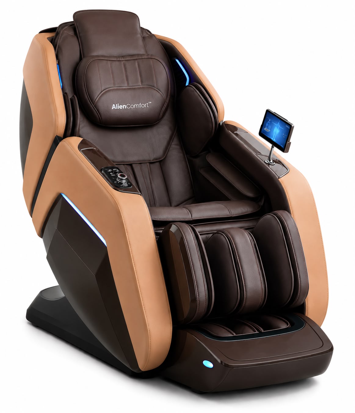 AlienComfort TITAN – 4D+ Massage Chair with SL-Track – Brown