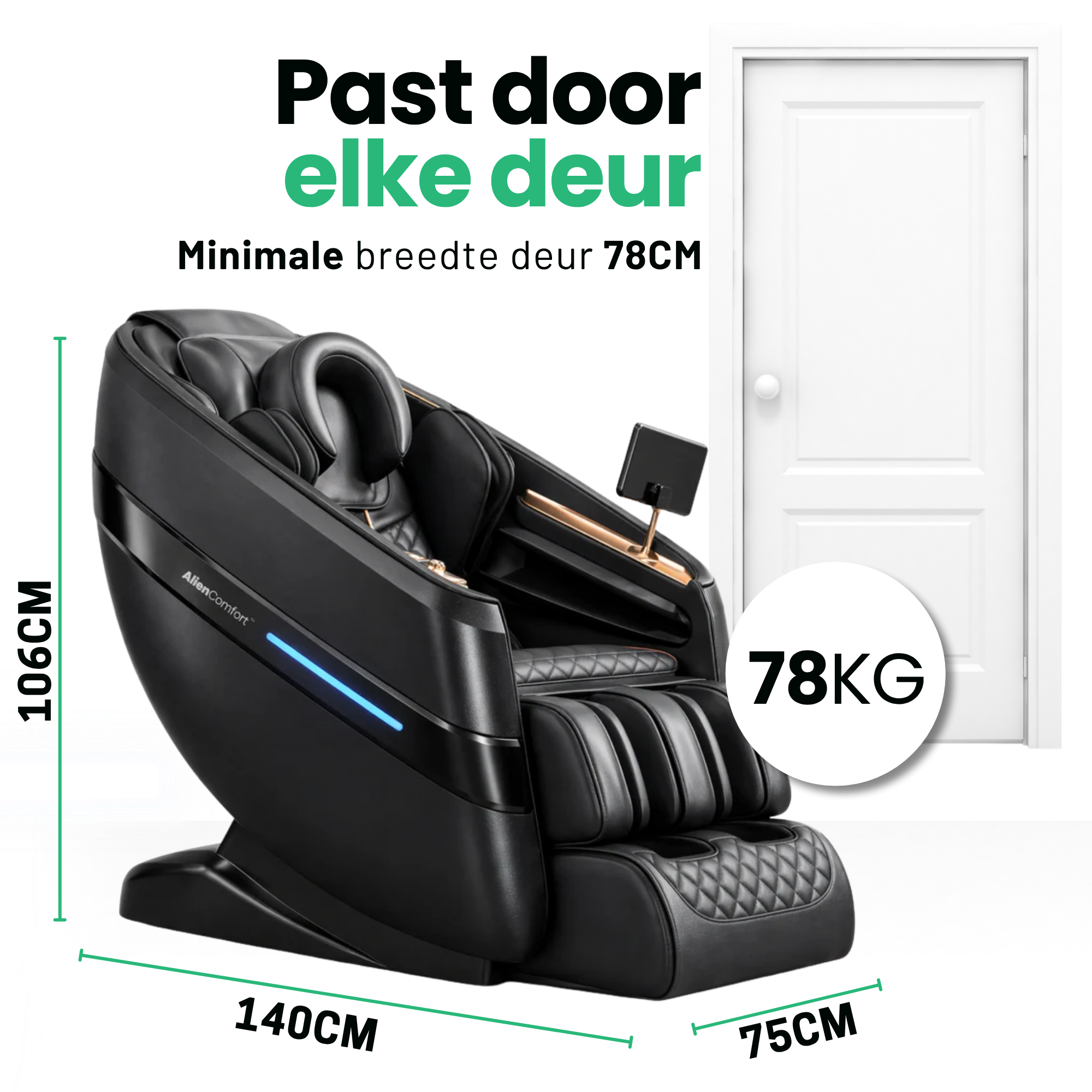 AlienComfort™ Massagesessel NOVA - Dunkelgrau