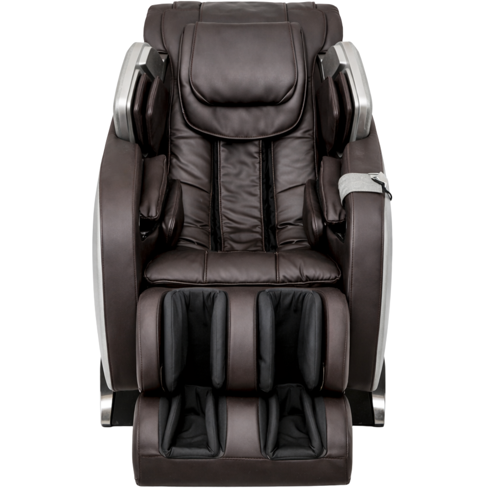 AlienComfort ROTAI therapeutische massagestoel zilver bruin vooraanzicht luxe full‑body massagestoel