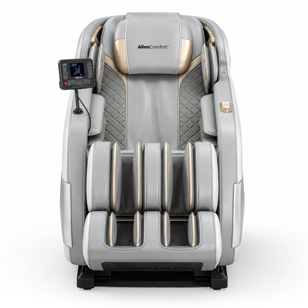 AlienComfort Massagestoel ASTRON Wit zijaanzicht ergonomisch profiel