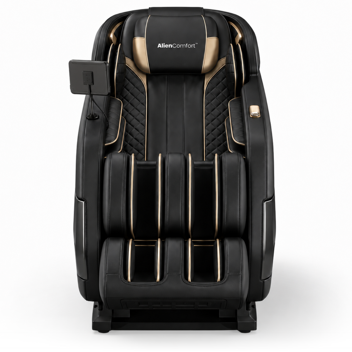 AlienComfort Massagestoel ASTRON Zwart zijaanzicht ergonomisch design